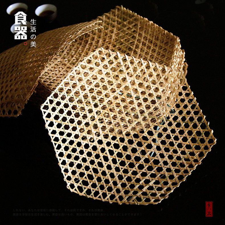千雨竹網墊竹達防粘鍋竹編墊竹笪手工竹編織竹達竹餐墊擺盤裝飾墊|餐墊|ETMall東森購物網