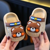 Детская обувь, летние детские тапочки для раннего возраста, нескользящие слайдеры для мальчиков, с медвежатами