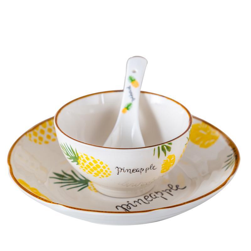 Household ceramics rice bowls only nice soup bowl, lovely fruit salad bowl of cereal bowl bowl for rainbow such use