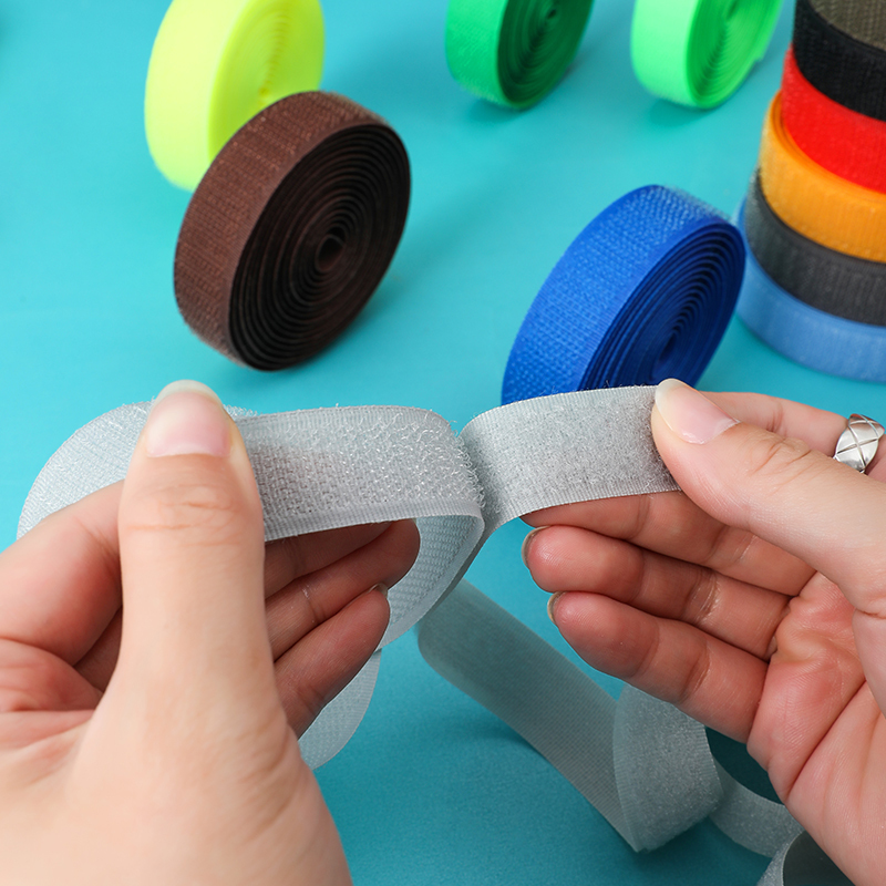 Nylon Hook and Loop Fasteners, Colorful Adhesive Straps for Clothing, Hook and Loop Tape, Magic Tape for Shoes, Self-Adhesive Fasteners