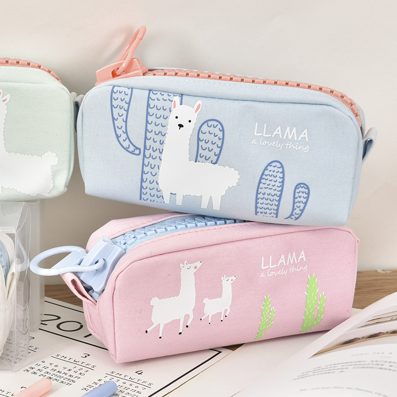 Xiaoqing new bracelet pen bag creative stationery bag male and female students Korea simple elementary school students with large capacity multi-function high school students to collect red children pencil bag