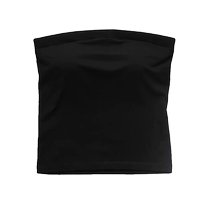 Womens summer off-the-shoulder anti-exposure tight-fitting outer wear one-line shoulder straps chest pads to cover the chest no running cups to cover the belly