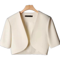 White blazer with shawl for women summer vest with suspender skirt for women thin blazer for outer wear