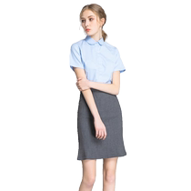 Gray professional skirt for women summer new workwear skirt high waist slim suit skirt formal interview hip skirt