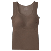 Thermal vest for women in winter with push-up chest pad and double-sided German velvet plus velvet thickened underwear seamless bottoming shirt