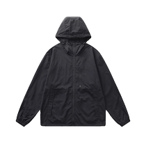 American high street high-end black hooded sun protection clothing for women outdoor mountain climbing anti-UV jacket summer thin style