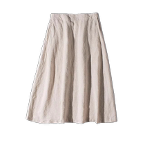 High-end brand Japanese cotton and linen A-line mid-length skirt in summer hip-covering and slimming literary and versatile casual linen skirt