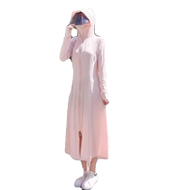upf50 ice silk large size long full body sun protection clothing for women summer 300 pounds fat mm UV protection sun protection clothing
