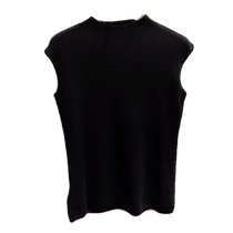 Half turtleneck knitted sleeveless vest for women French merino wool small stand collar sleeveless bottoming shirt suit underwear