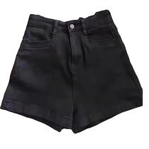 Black denim shorts for women summer new large size high waist elastic slimming a line wide leg pants casual versatile hot pants