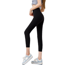 Ice silk three-point shark pants for women to wear summer high-waisted tight eight-point leggings for small people Barbie pants yoga pants