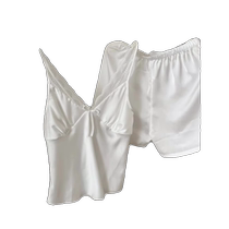 Pajamas with breast pads for women summer 2024 new style high-end ice silk suspender nightgown high-end big-name lace home clothes
