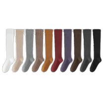 Calf socks womens spring and autumn Japanese style jk pure cotton mid-calf socks slightly compressed slim legs encore wear gray stockings