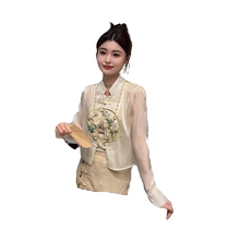 New Chinese style national style embroidered sun protection clothing tulle outer wear for women summer new style temperament high-end slightly see-through shirt jacket