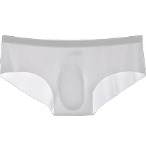 3 pieces of mens underwear ice silk ultra-thin transparent sexy breathable underwear youth trend personality sexy low-waisted underpants
