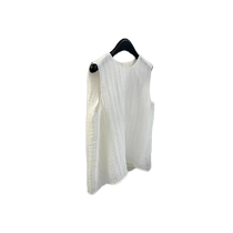 White sleeveless vest for womens outer wear summer thin loose sleeveless waistcoat babydoll cotton linen linen sleeveless top