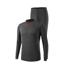 Northeastern thermal underwear set for men one-piece velvet turtleneck cotton sweater sweater and linen pants plus velvet and thickened autumn clothes and long trousers