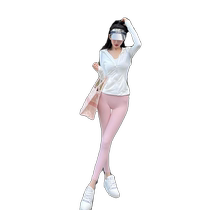 White ice silk sun protection clothing yoga clothing quick-drying jacket womens summer new anti-UV sports fitness sun protection clothing