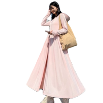 Ice silk cool feeling full body long slim waist sun protection clothing for women summer new anti-UV dress sun protection clothing