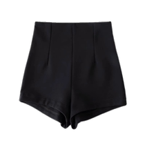 Black tight shorts for women summer 2024 new high-waisted bottoming outer wear elastic slimming womens group pants a-line hot pants