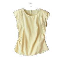 Xiaofei sleeve chiffon shirt for women 2024 new summer style pleated shirt temperament small shirt loose sleeveless top
