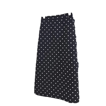 French black polka dot skirt for women summer high waist slit A-line skirt high-end brand elastic waistband hip skirt