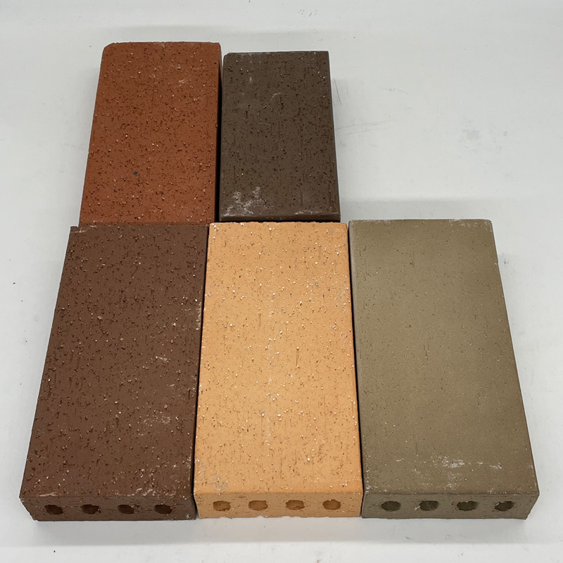 Vacuum sintered clay red brick square brick outdoor permeable brick sidewalk porous sintered brick 23*11 5*4cm