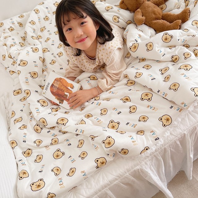 Close-fitting Category A spring, autumn and winter quilts, summer quilts, mother and baby summer cool quilts, children's pure knitted cotton machine washable air-conditioned quilts