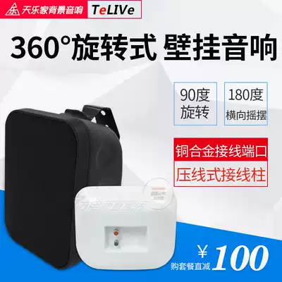 Tianyun home G5W wall-mounted outdoor waterproof and moisture-proof speaker meeting dining room shop fixed resistance box audio Horn