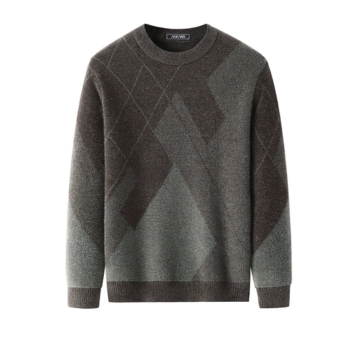 Демисезонный бархатный удерживающий тепло приятный телу трикотажный свитер, увеличенная толщина, круглый воротник