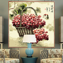 diy digital oil painting living room filling painting decompression Chinese style fruit hand painting painting decorative painting