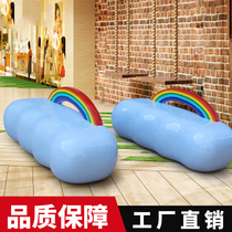  FRP leisure chair cartoon rainbow stool creative outdoor public seating area waiting chair shopping mall seat