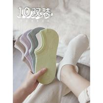 XBM socks womens boat socks pure cotton non-falling anti-slip summer thin 2024 new popular spring and autumn shallow mouth socks