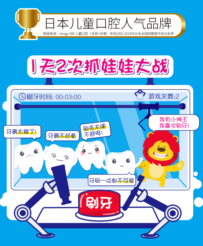LION 狮王 小狮王 细丝儿童牙刷5支 图2