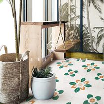 Eurostyle Retro Art Parquet Green Small Flower Brick Kitchen Toilet Balcony Bedroom Background Wall Anti Slip 200200
