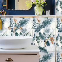 Nordic Wind Fresh Green Plant Kitchen Restaurant Art Background Wall Brick Toilet Flower Sheet Molds 388 388 * 800