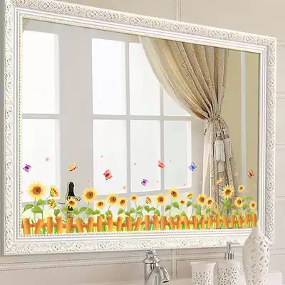 Cosmetic room glass sticker self-adhesive waterproof hipster creative Mirror Mirror mirror decoration bathroom wall sticker