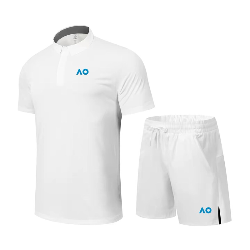 Federer Australian Open Tennis Suit Men's Suit Quick-Drying Ultra-Light Breathable Polo Shirt Breathable Sports Competition Training Suit