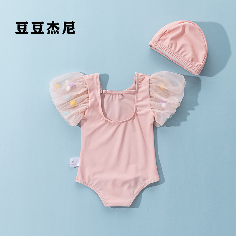 South Korean girl's new fashion swimsuit online red summer swimwear women's baby even body dress, princess surges