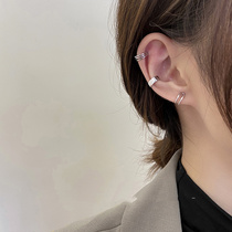 South Korean ear clip without ear hole female sterling silver French temperament advanced sense 2021 new simple sex cold wind