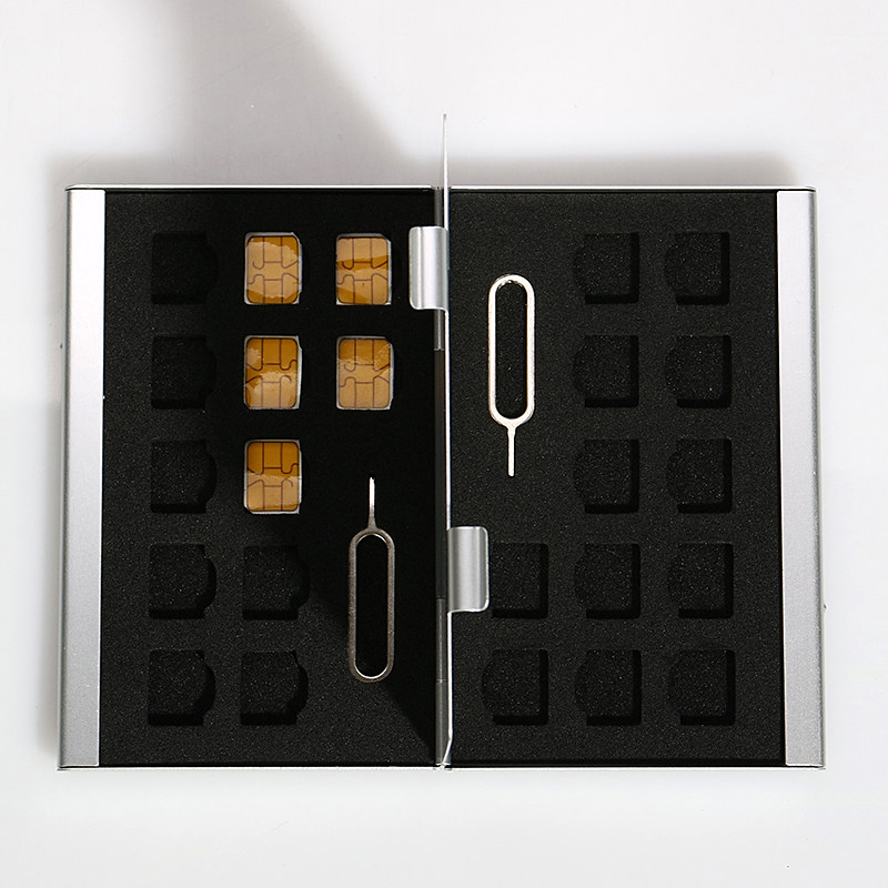 Mobile Phone Sim Card Storage Box, Phone Card Nanosim Small Card Storage Bag, Card Removal Tool, Portable Travel Protective Case