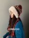Thick Knitted Wool Hat for Women, Winter Fleece-Lined Warm Lei Feng Hat, Makes Face Look Smaller, Northeast Cold-Proof Plush Ear-Protecting Hat