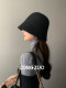 From Zuo wool one-piece fisherman hat women's winter basin hat shows face small new style woolen big head bucket hat