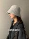 Angora Rabbit Fur Hat for Women, Winter Sheep Wool Blend Fisherman Hat, New Style, Face-Slimming Bucket Hat, Warm and Cold-Proof Hat