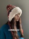 Thick Knitted Wool Hat for Women, Winter Fleece-Lined Warm Lei Feng Hat, Makes Face Look Smaller, Northeast Cold-Proof Plush Ear-Protecting Hat
