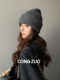 Congzuo New Wool Rabbit Hair Hat Women's Winter Knitted Wool Hat Shows Face Small Thickened Ear Protection Baotou Hat
