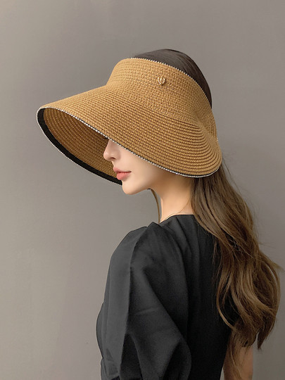 Original design heavy industry Blingbling diamond hollow top sun hat summer travel UV sun hat for women