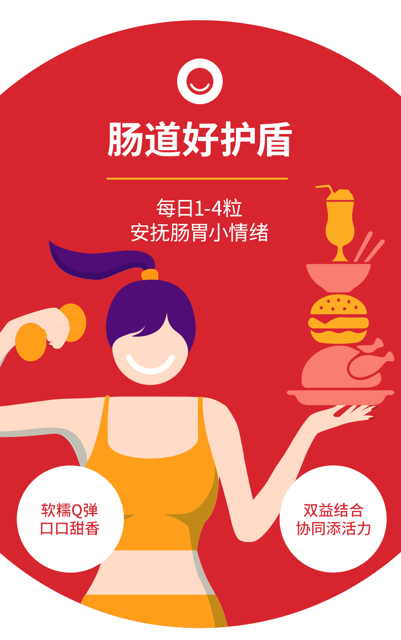 OLLY益生菌软糖益生元桃桃菌