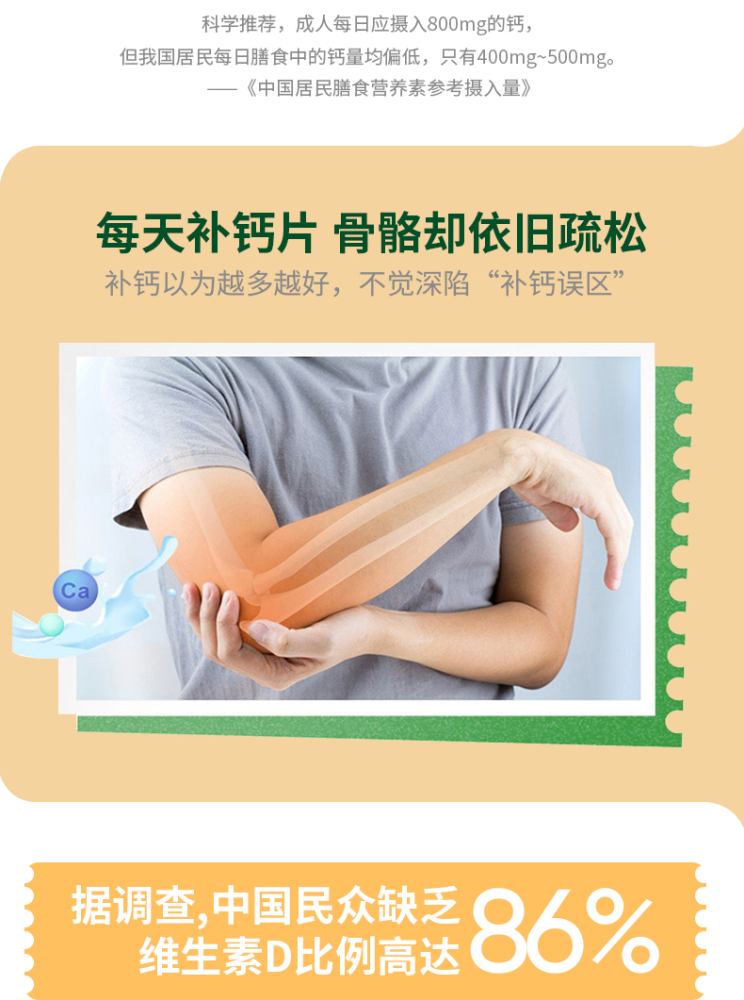 英国 Vitabiotics perfectil 新品钙维生素D3 96片 图4