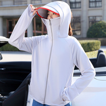 Sunscreen clothes womens 2021 new summer long-sleeved sunscreen clothes anti-ultraviolet sunscreen clothes breathable medium-long thin jacket